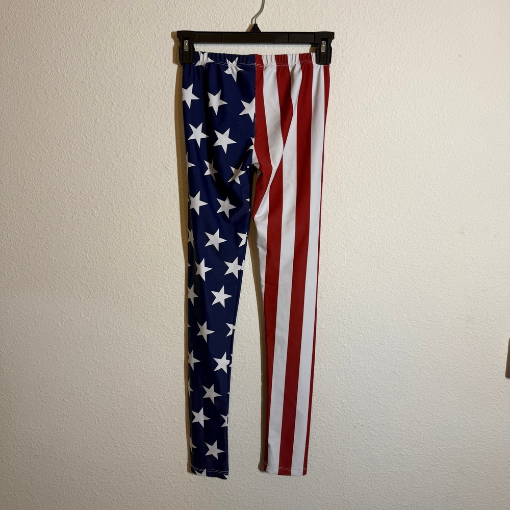Alexandra Just For Kix American Flag Leggings Stars‎ Stripes Adult XS USA Made